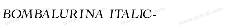 bombalurina italic字体转换